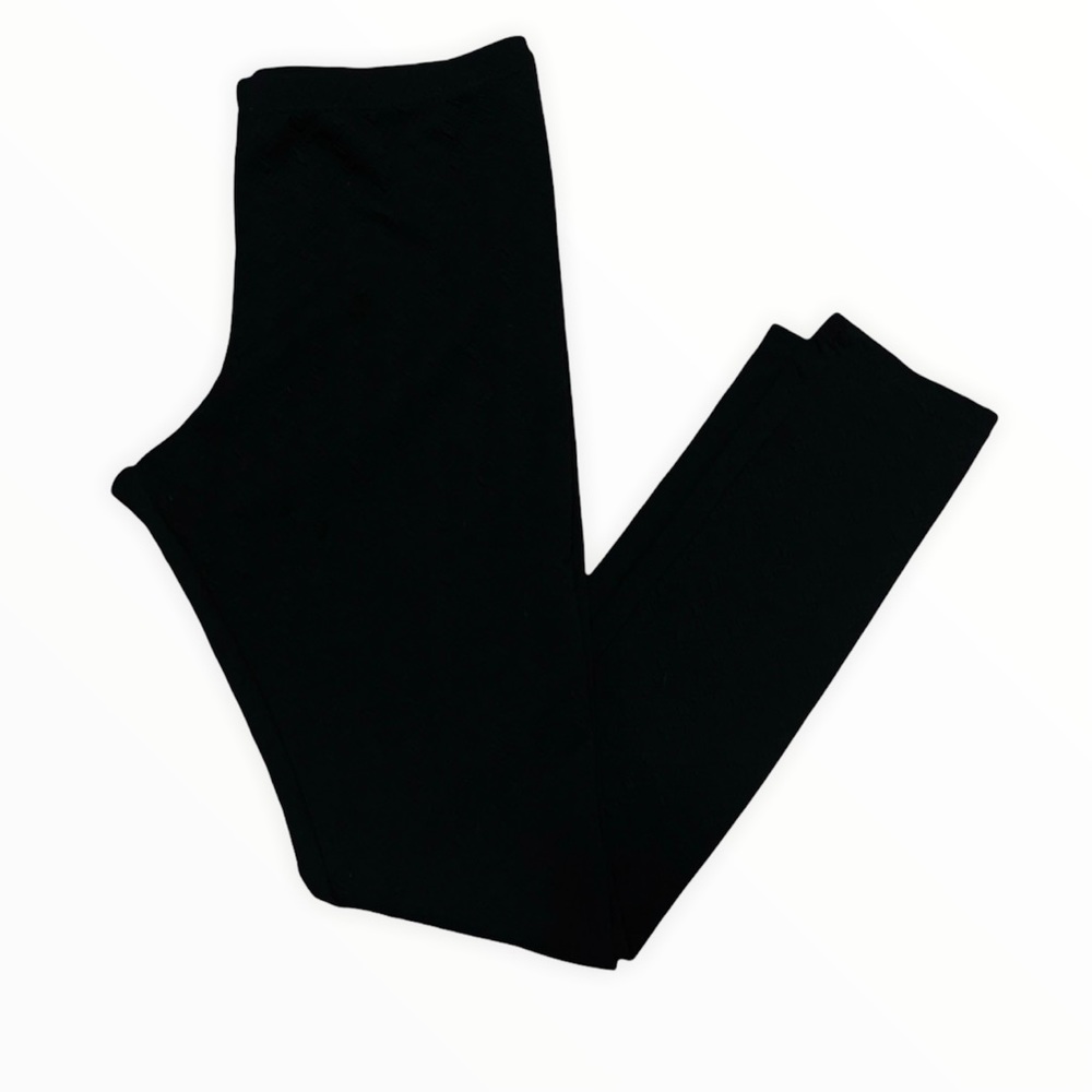 Black textured leggings